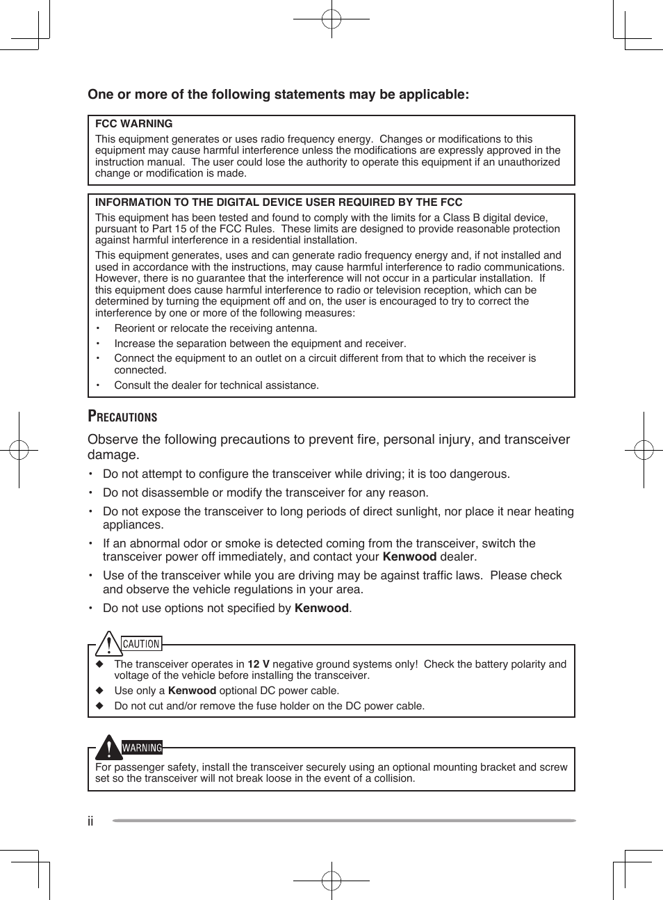Kenwood TK-5910 User Manual | Page 4 / 44