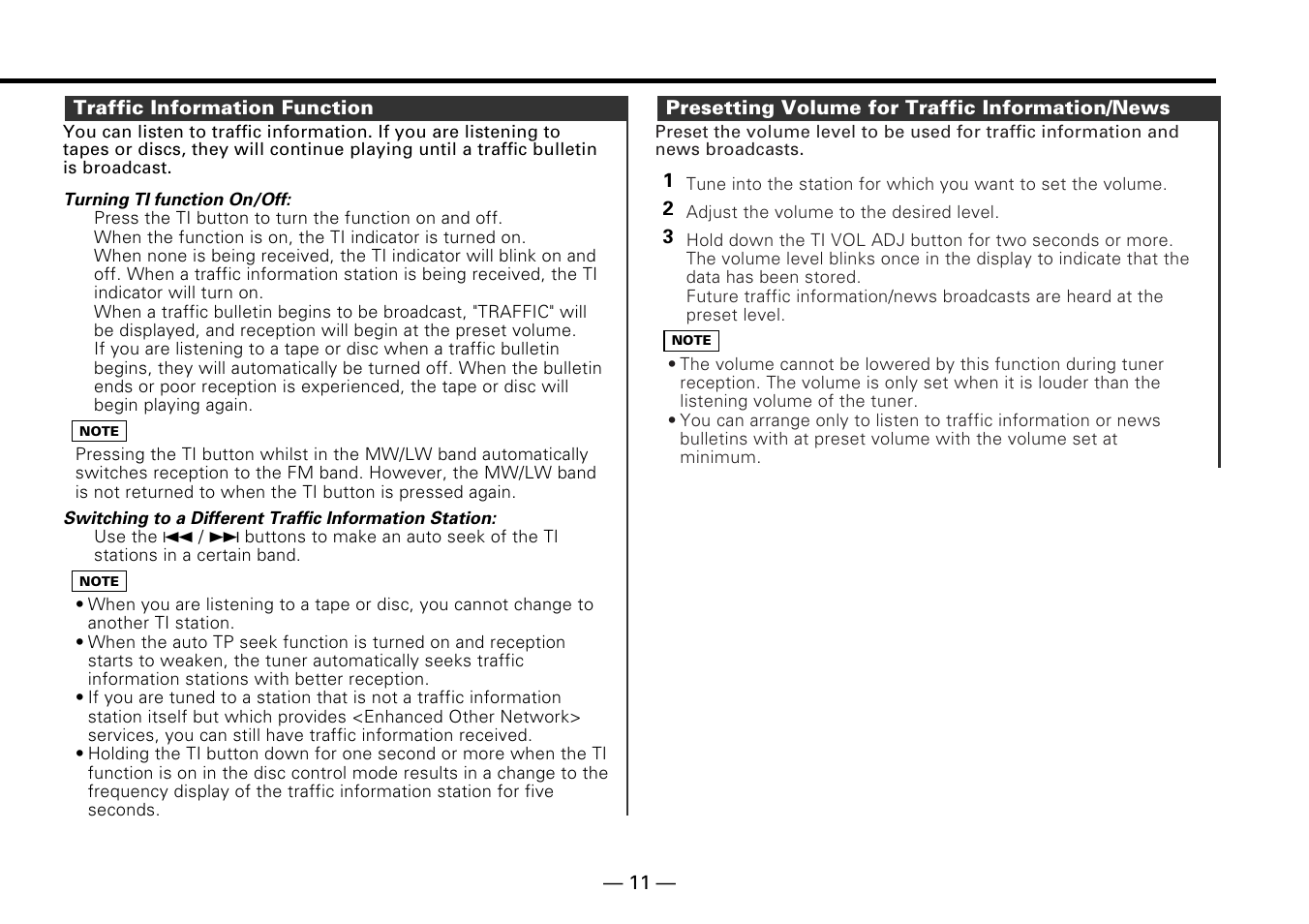 Kenwood KRC-25RA User Manual | Page 11 / 32