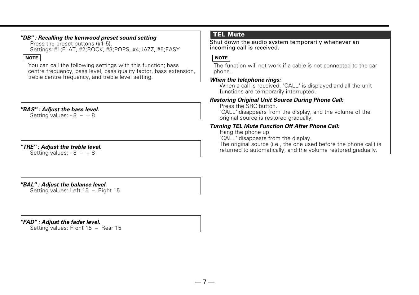 Kenwood KRC-25RA User Manual | Page 7 / 32