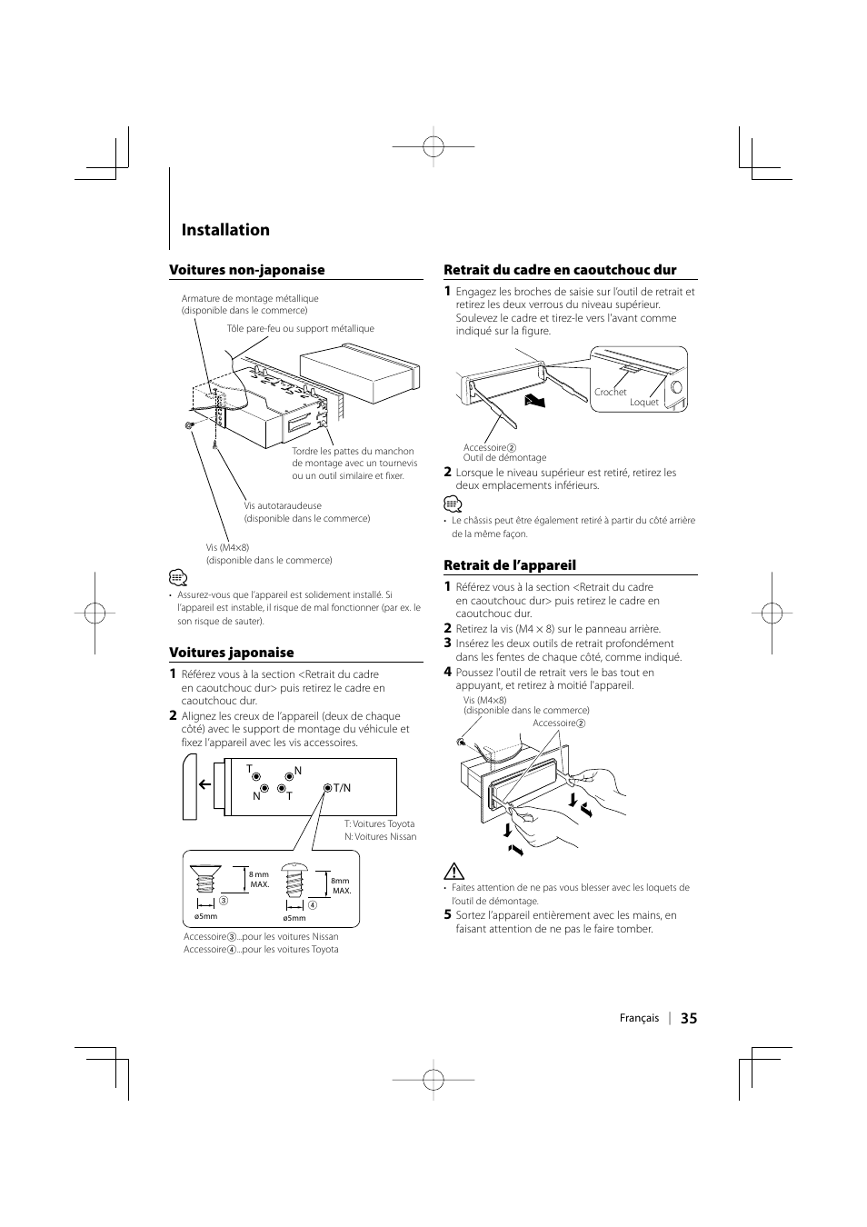 Installation | Kenwood KDC-138 User Manual | Page 35 / 56