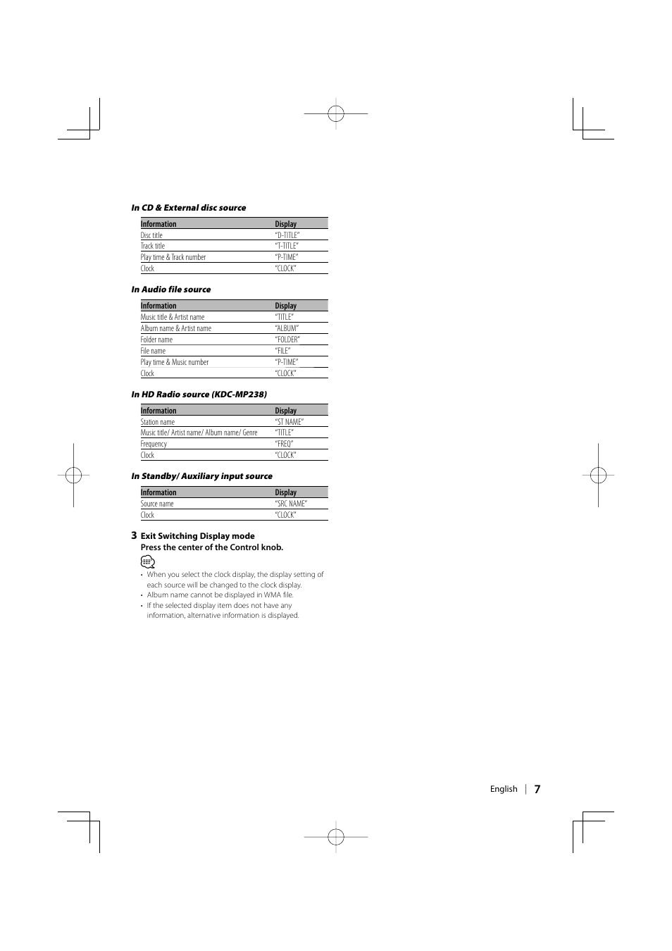 Kenwood KDC-138 User Manual | Page 7 / 56