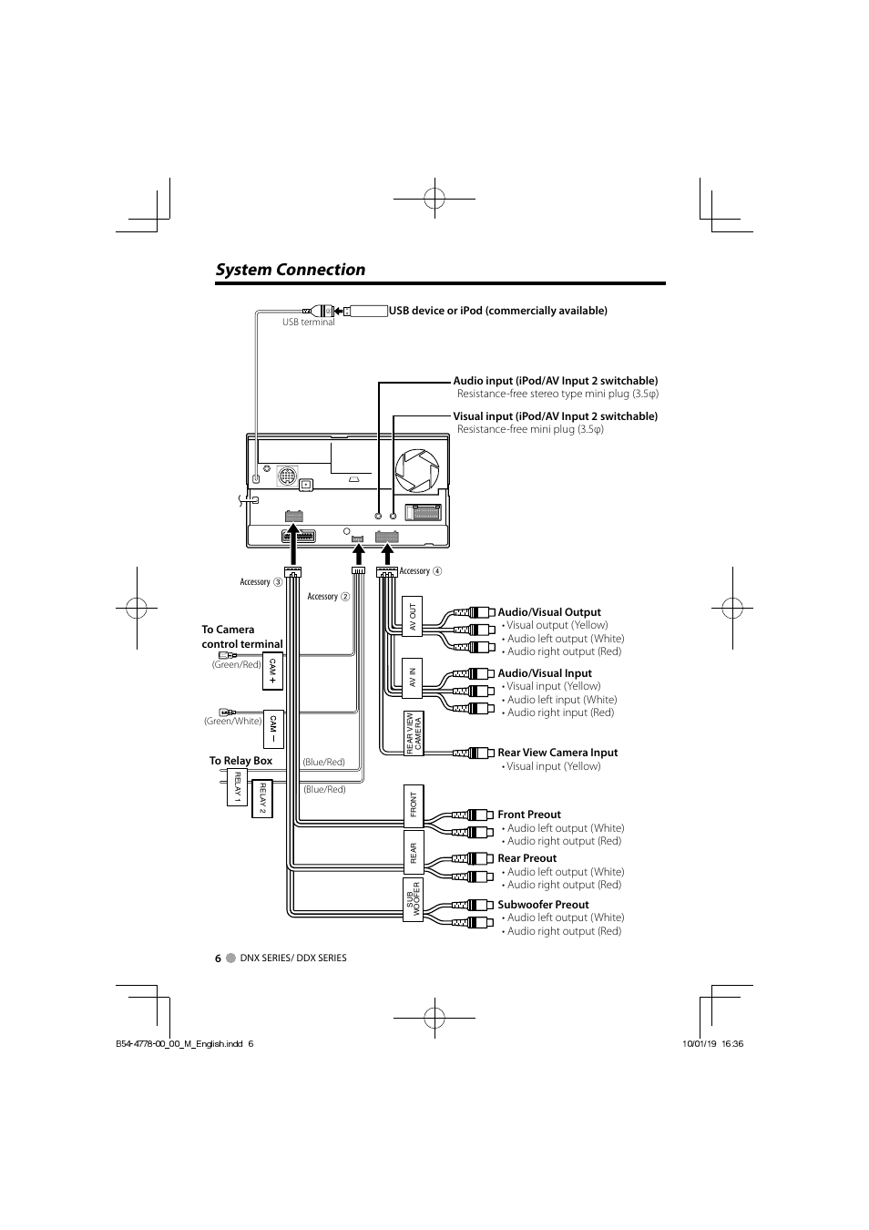 System connection | Kenwood DNX7360BT User Manual | Page 6 / 12