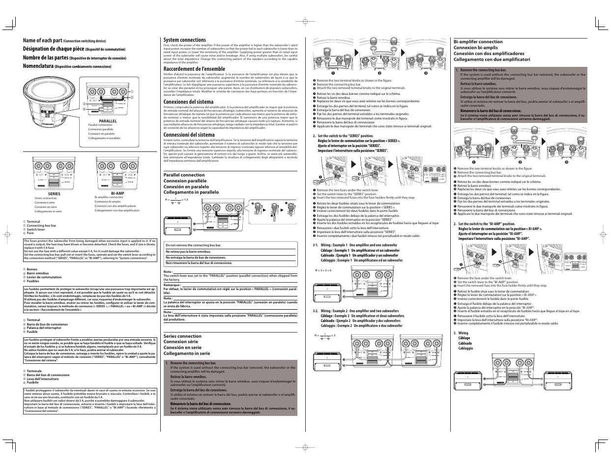 Fuse 5a, Fuse 5a fuse 5a, Fuse 5a 5a 5a | Kenwood KFC-XW12R User Manual | Page 2 / 2