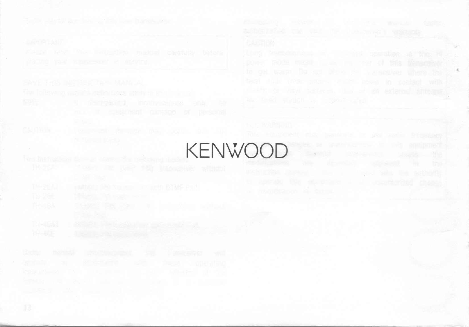 Kenwood TH-26A User Manual | Page 50 / 50