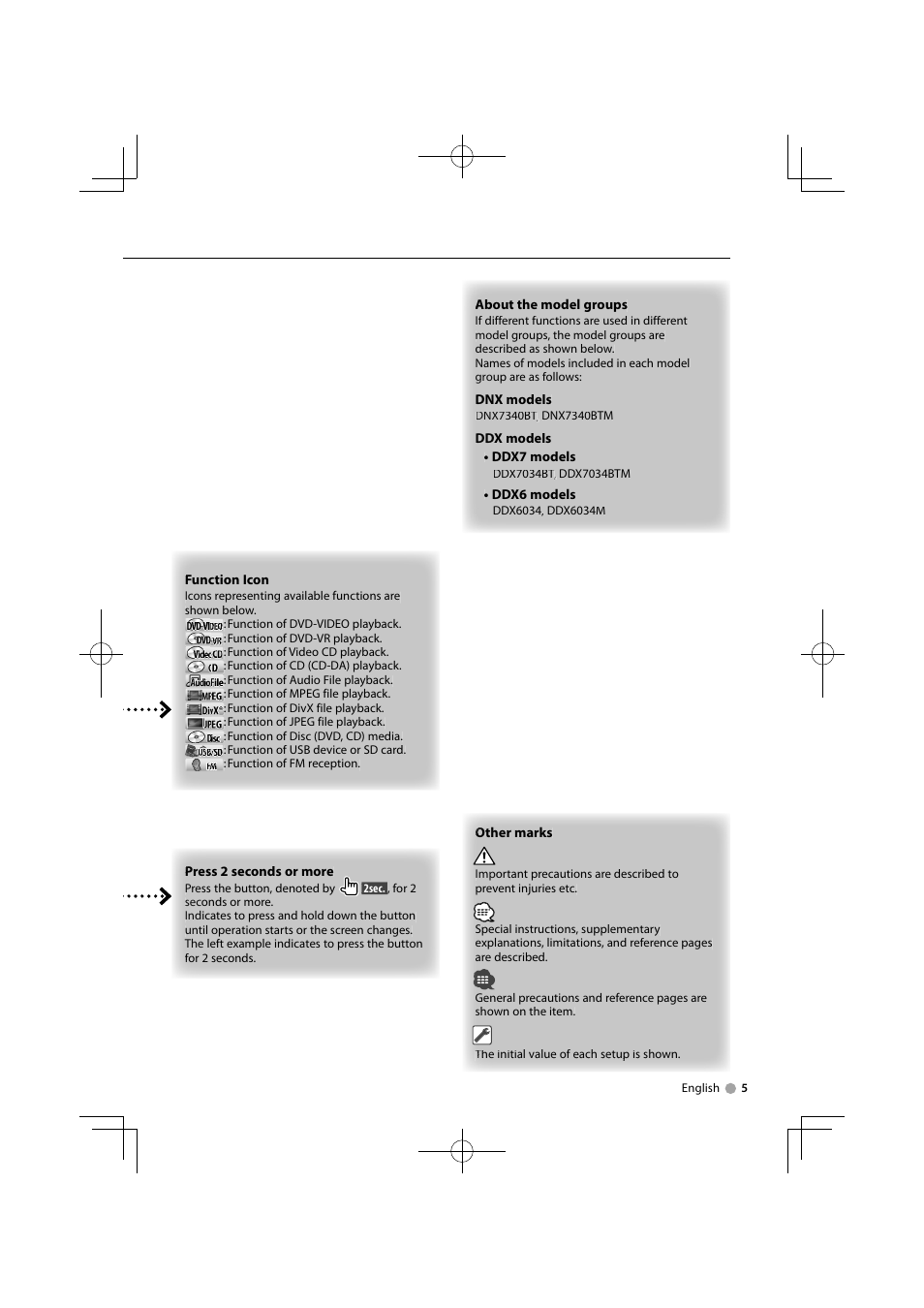 Kenwood DNX7340BTM User Manual | Page 5 / 96