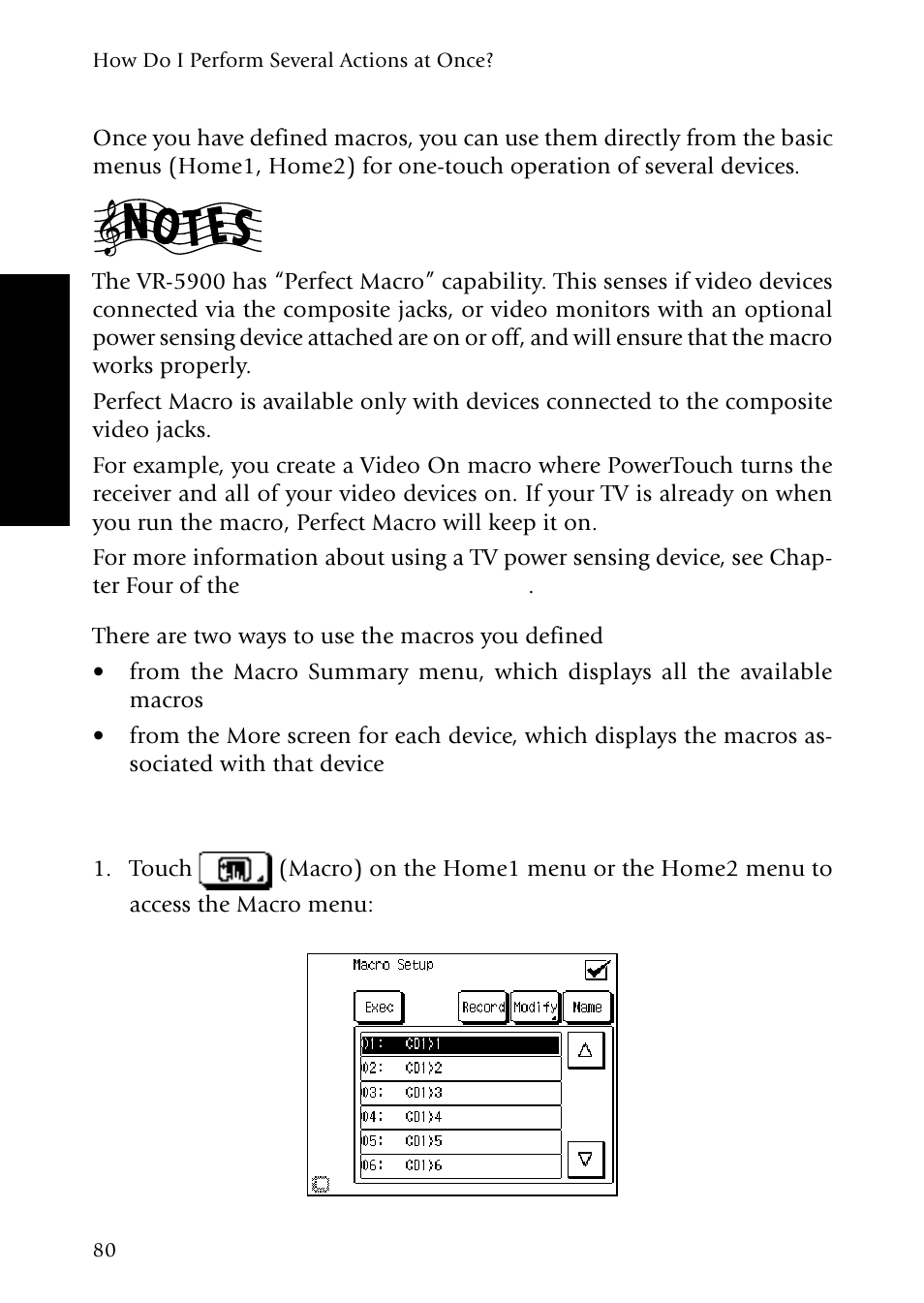 Using macros | Kenwood VR-5900 User Manual | Page 88 / 118