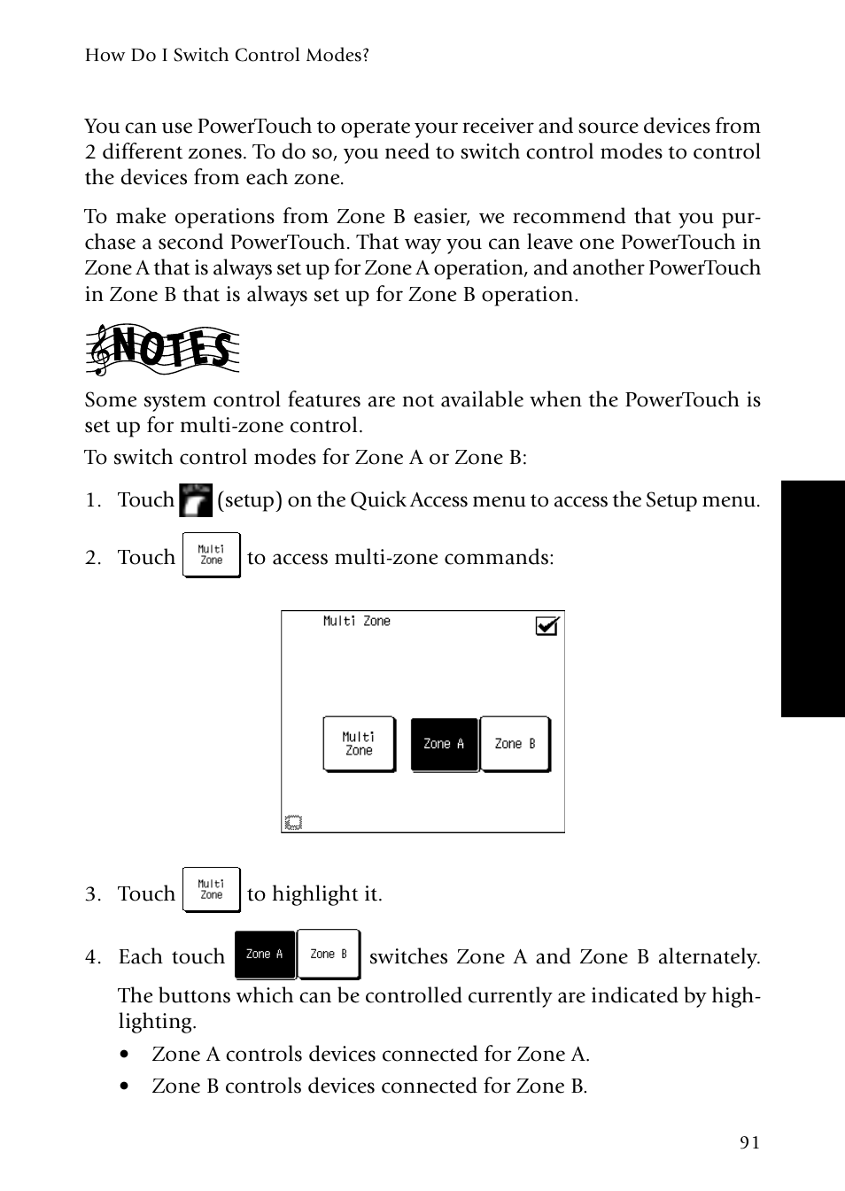 How do i switch control modes | Kenwood VR-5900 User Manual | Page 99 / 118