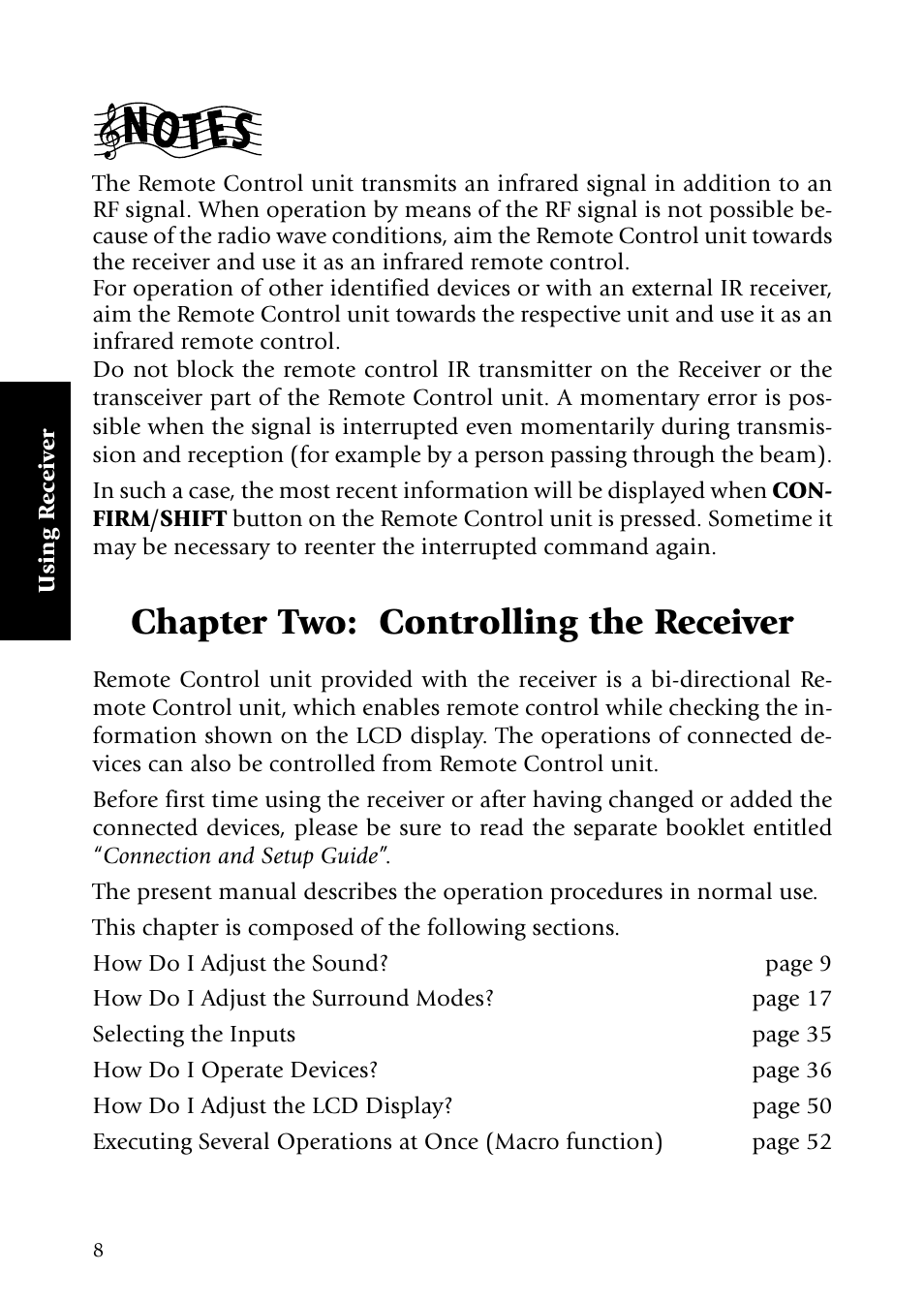 Chapter two: controlling the receiver | Kenwood VR-5090 User Manual | Page 16 / 88