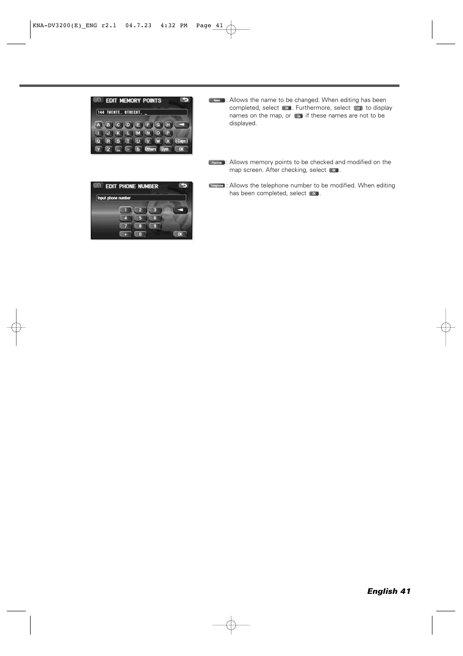 English 41 | Kenwood KNA-DV3200 User Manual | Page 41 / 60