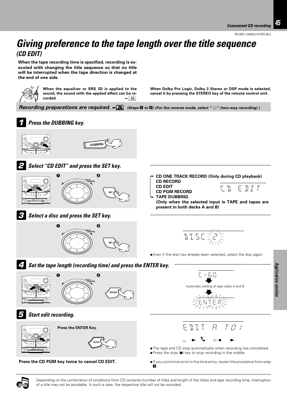 At 0 1 t i d e, 2c i d s, Cd edit) | Kenwood XD-A700 User Manual | Page 45 / 68