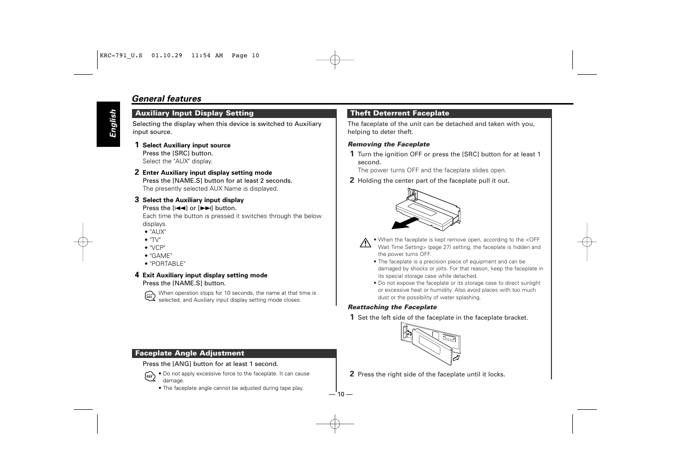 Kenwood KRC-791 User Manual | Page 10 / 42