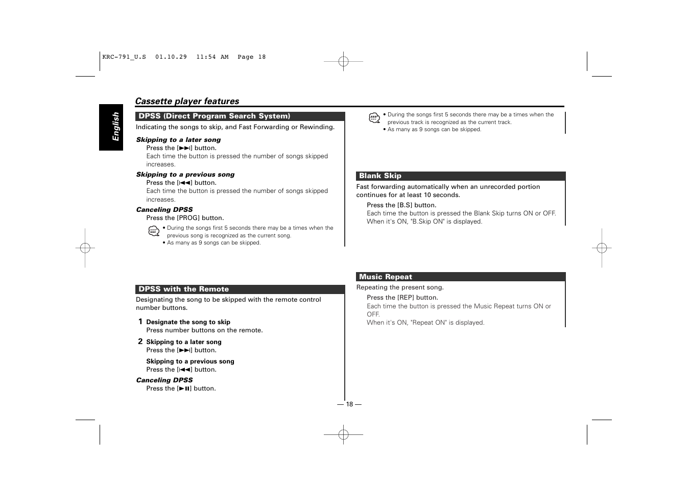 Kenwood KRC-791 User Manual | Page 18 / 42