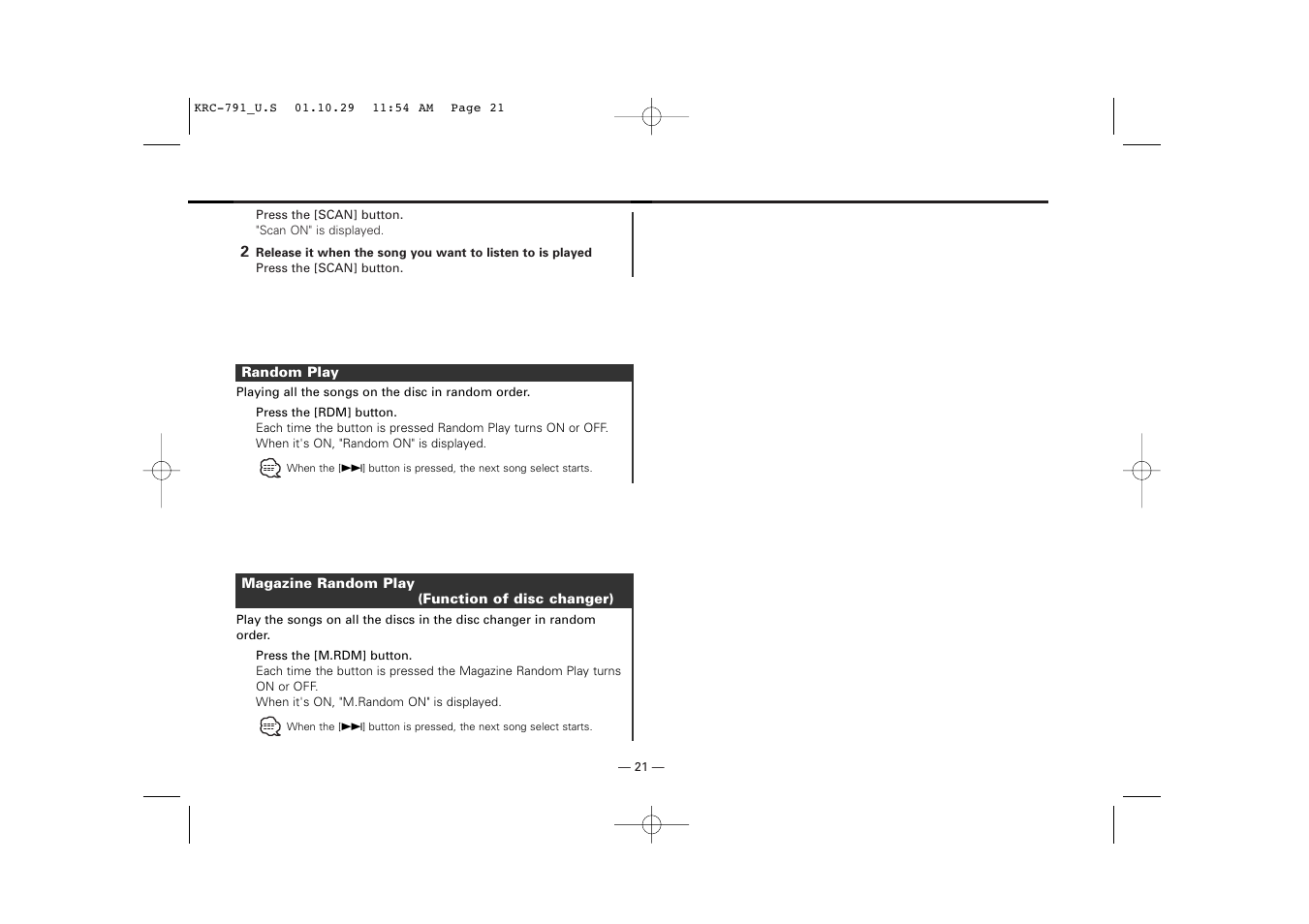 Kenwood KRC-791 User Manual | Page 21 / 42