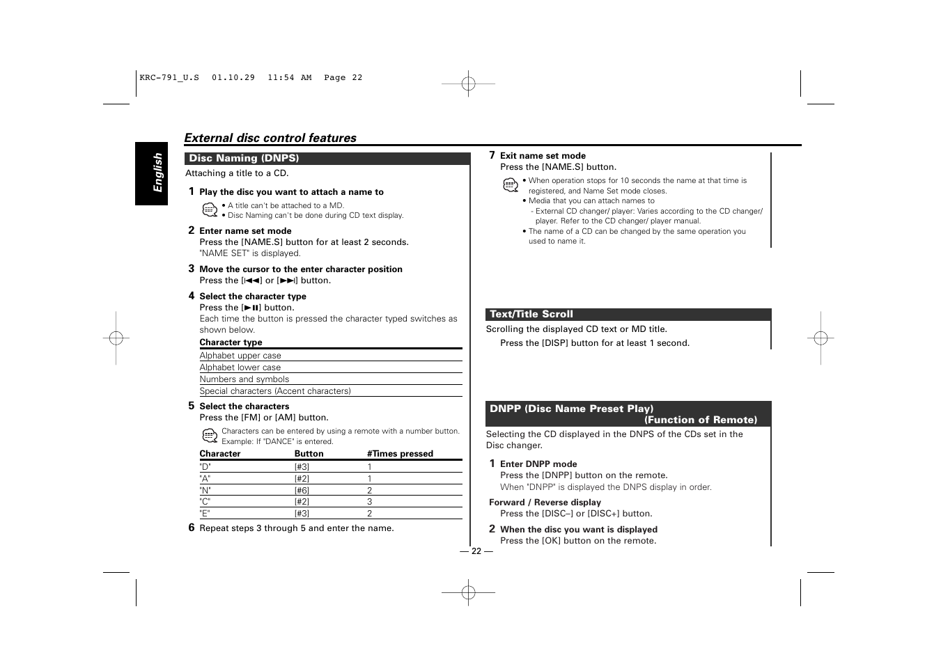 Kenwood KRC-791 User Manual | Page 22 / 42