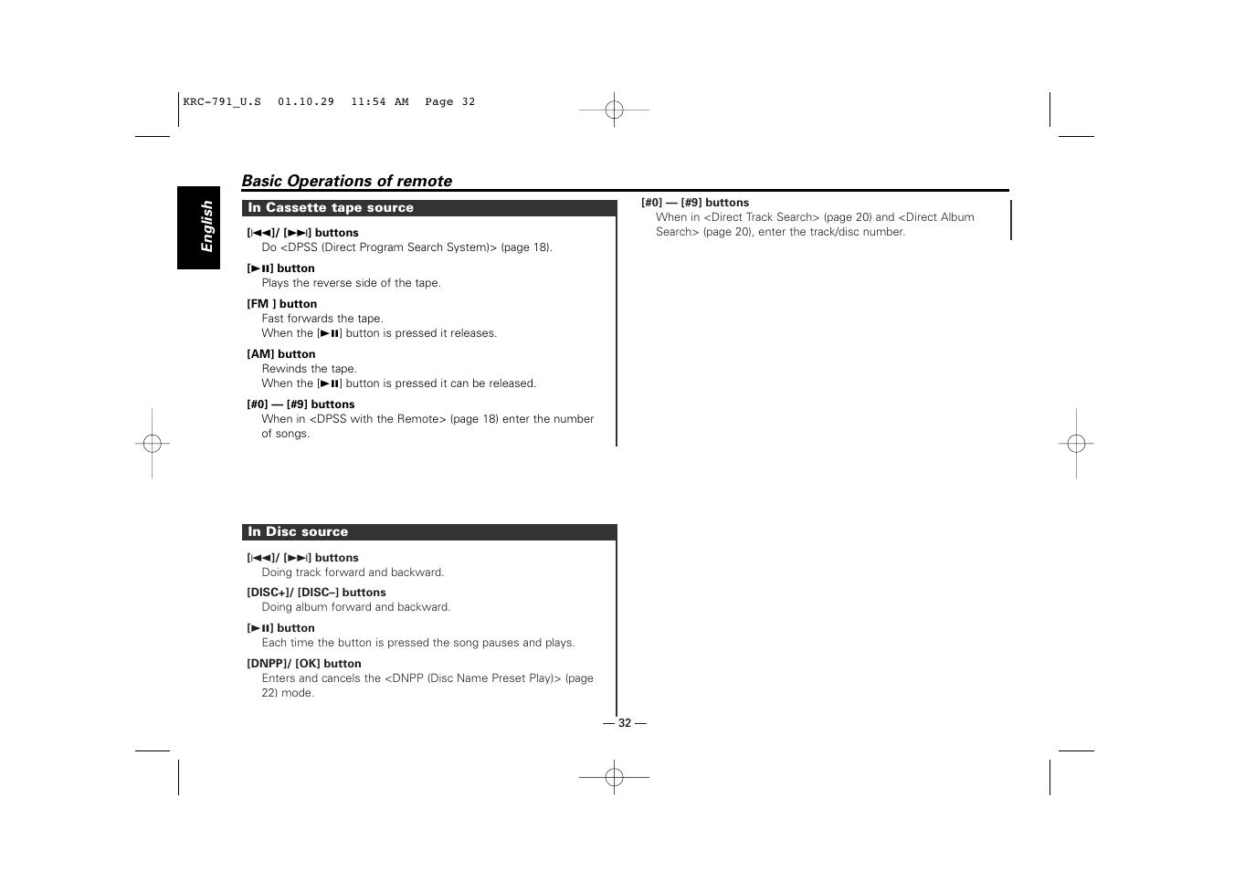 Kenwood KRC-791 User Manual | Page 32 / 42