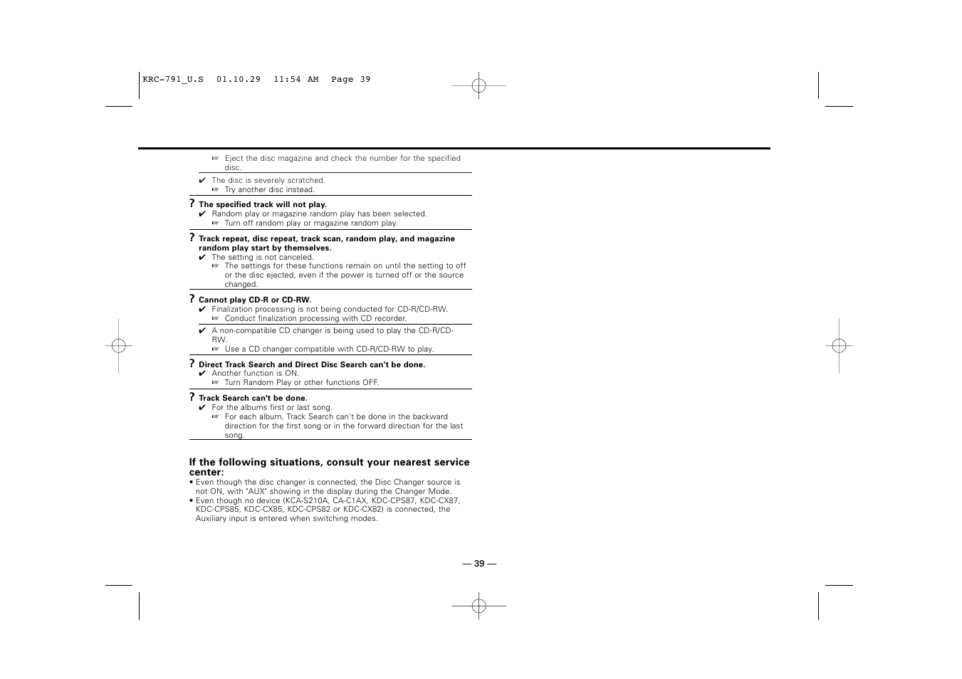 Kenwood KRC-791 User Manual | Page 39 / 42