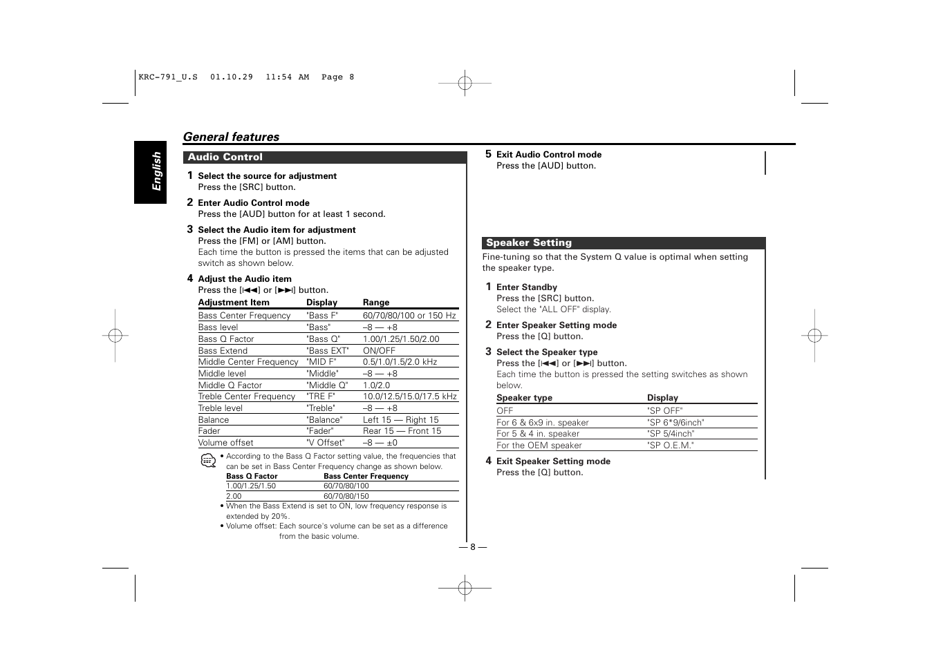 Kenwood KRC-791 User Manual | Page 8 / 42