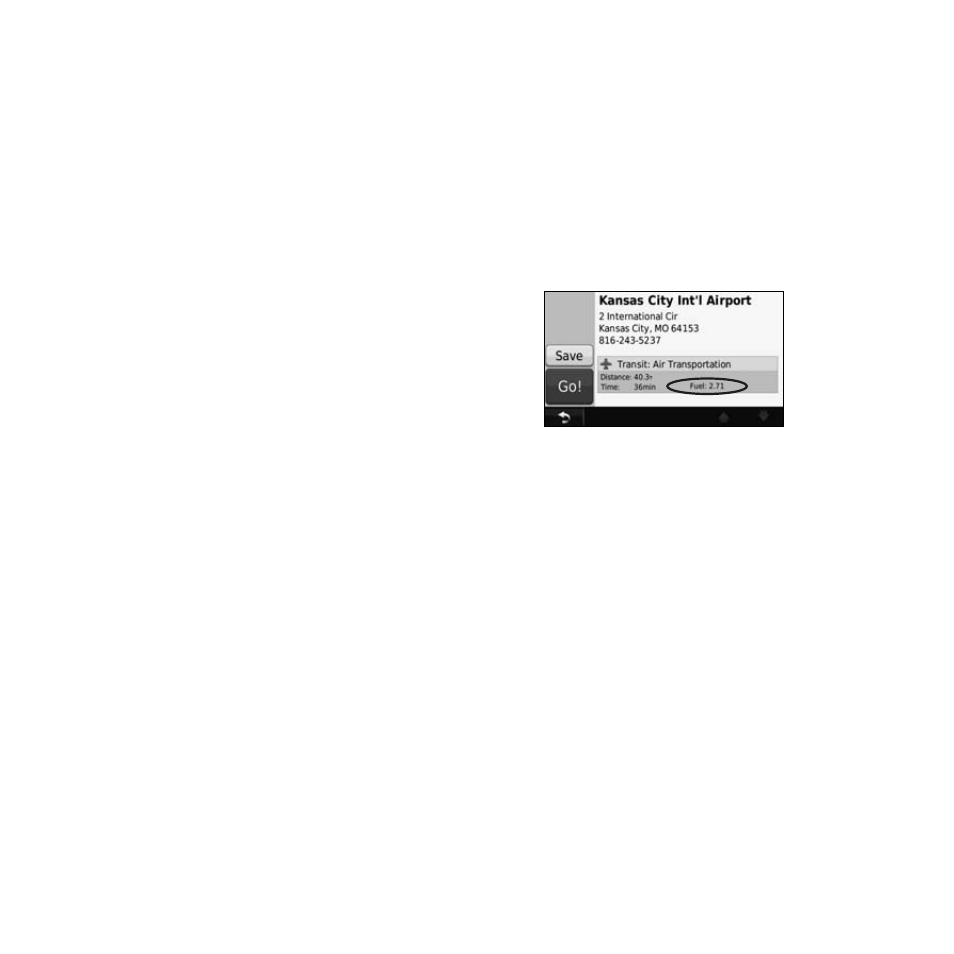 View the estimated cost of a route | Kenwood ECOROUTE B59-1990-00 User Manual | Page 6 / 24
