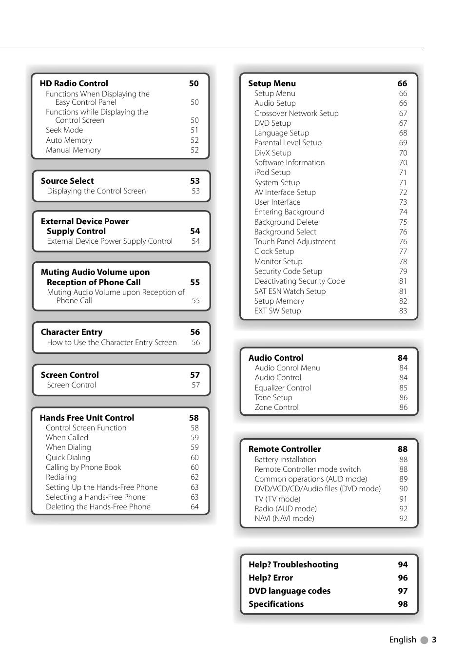 Kenwood DNX710EX User Manual | Page 3 / 100