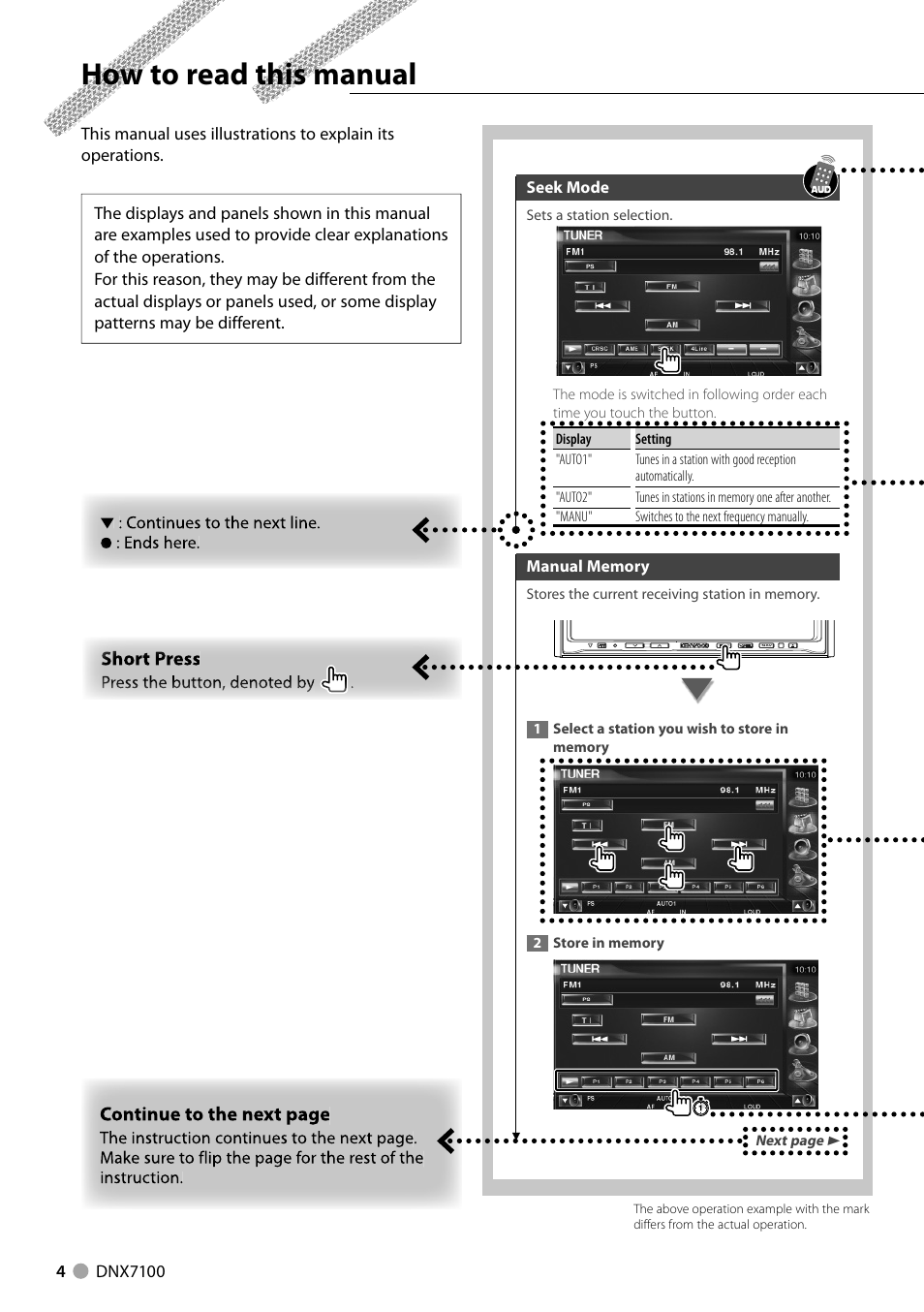 How to read this manual | Kenwood DNX710EX User Manual | Page 4 / 100