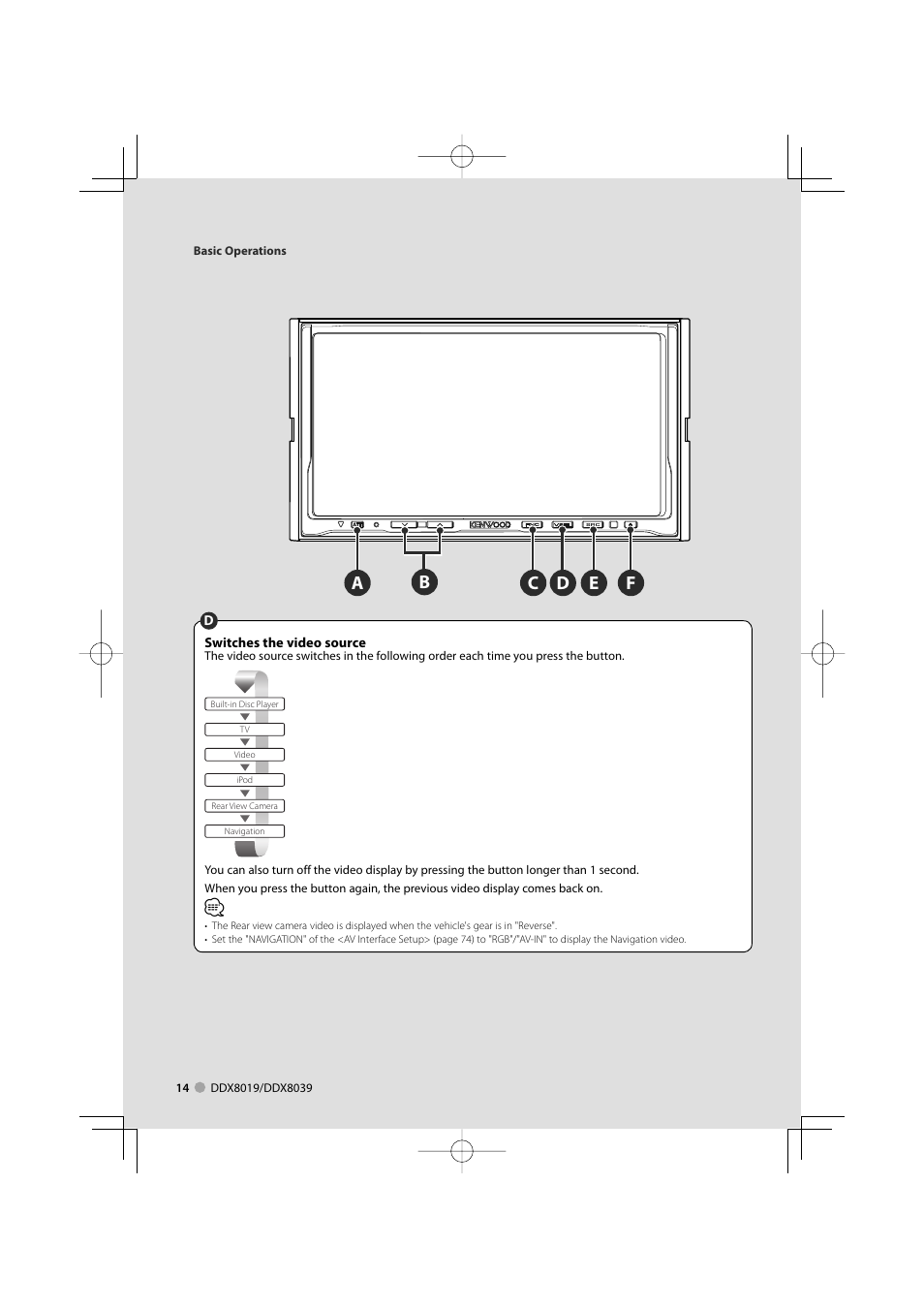 Kenwood DDX8039 User Manual | Page 14 / 104