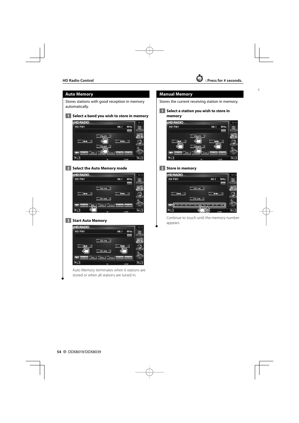 Kenwood DDX8039 User Manual | Page 54 / 104