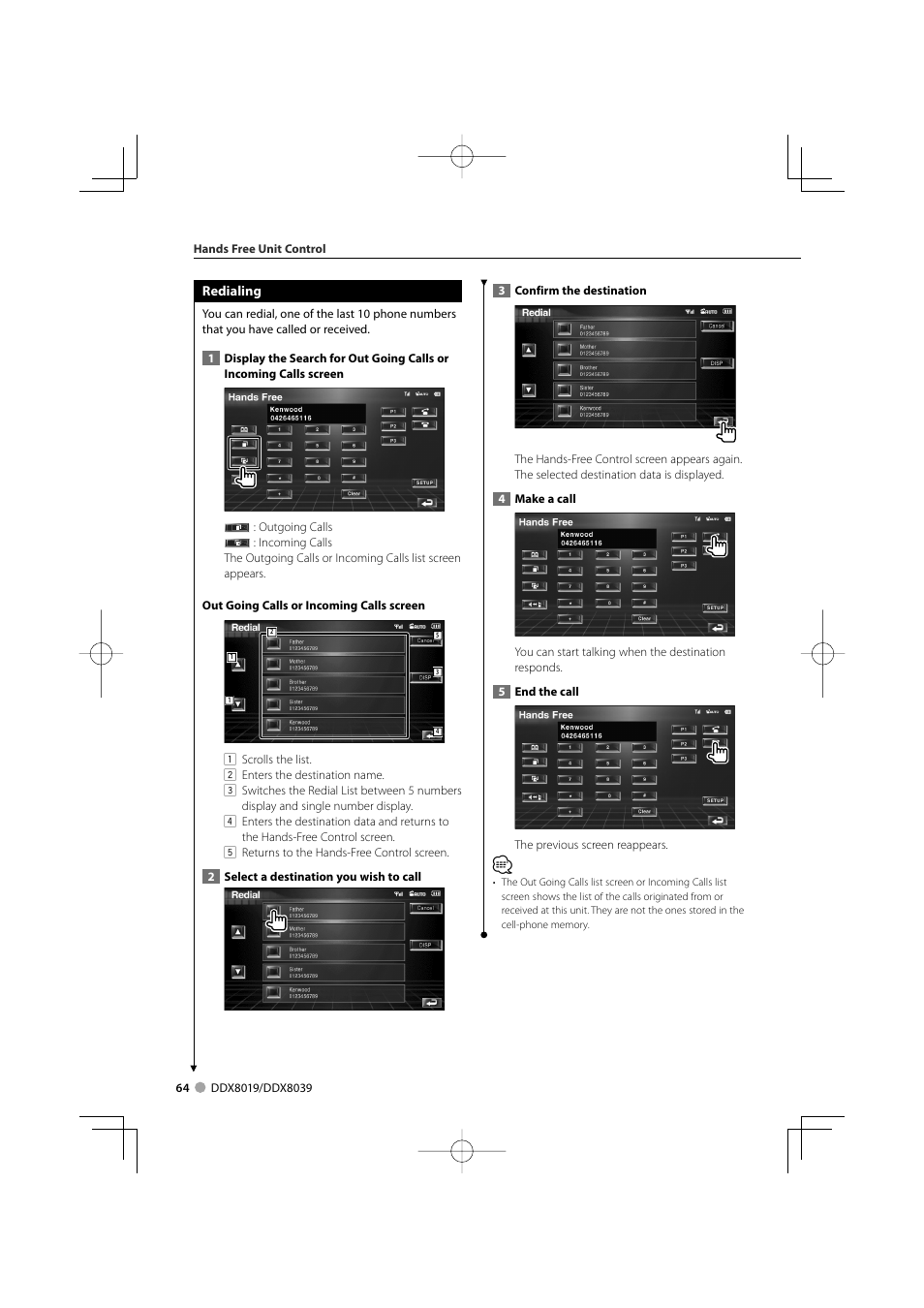 Kenwood DDX8039 User Manual | Page 64 / 104