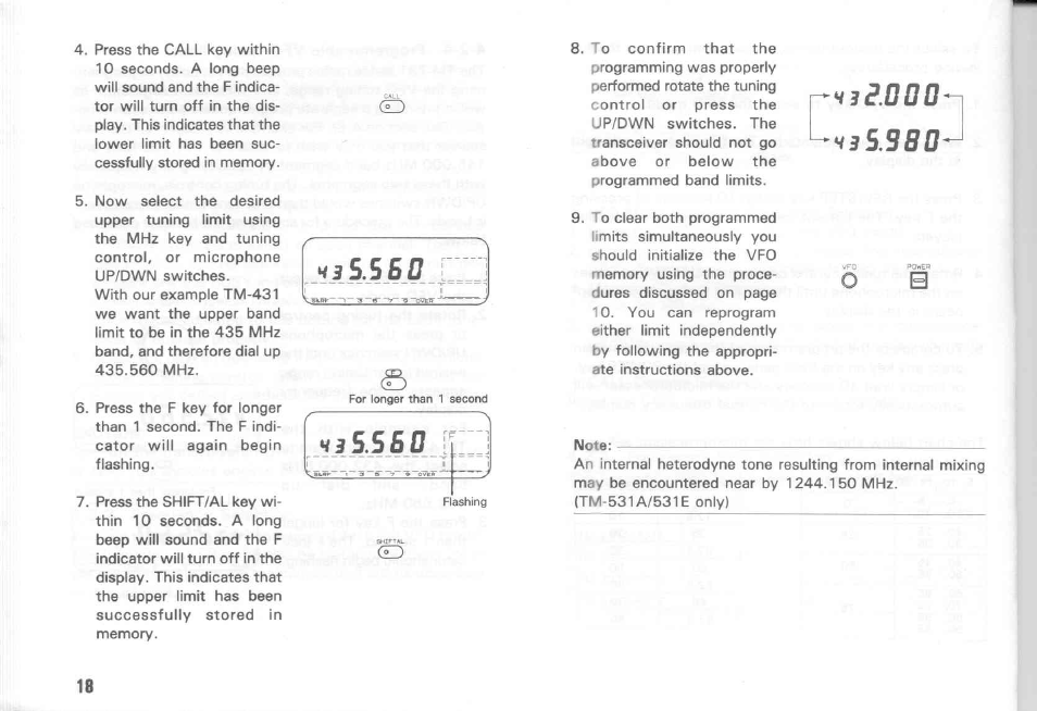 H3s.sbd, H 3 5 . 3 8 d, 3 s . s b d | Н з г . q q п | Kenwood TM-431E User Manual | Page 18 / 40