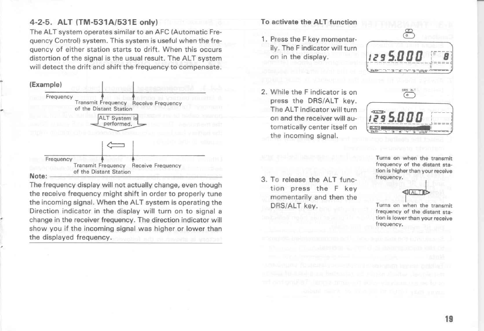 T 7 s s .o a o, L г з 5 . 0 0 0 r ' b | Kenwood TM-431E User Manual | Page 19 / 40