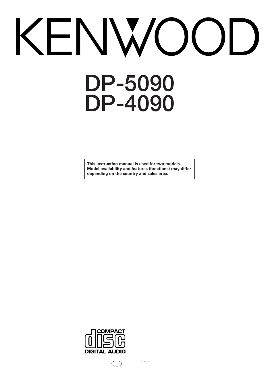 Kenwood DP-4090 User Manual | 24 pages