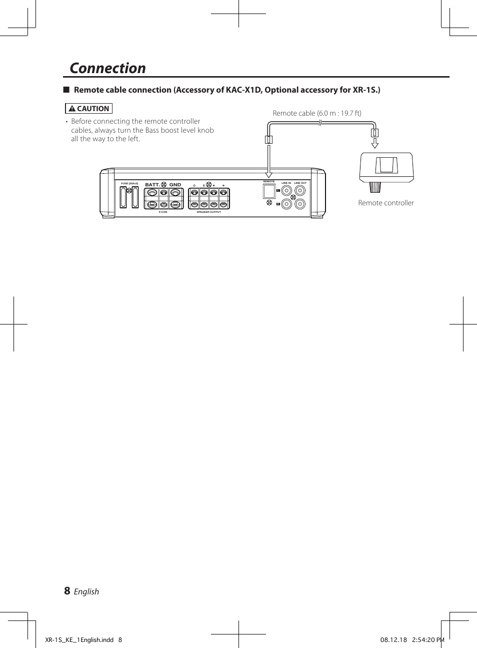 Connection, English | Kenwood XR-1S User Manual | Page 8 / 36