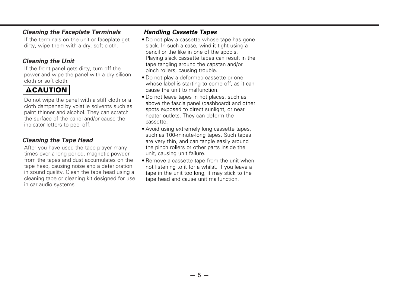 Kenwood CASSETTE RECEIVER KRC-778RV User Manual | Page 5 / 48
