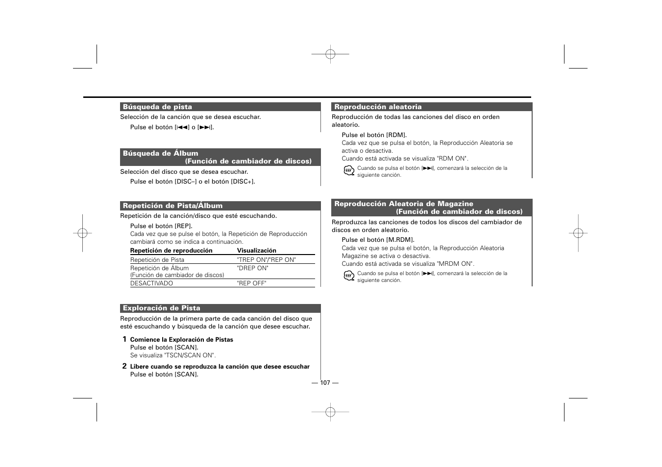 Kenwood RECEIVER KRC-36 User Manual | Page 107 / 122