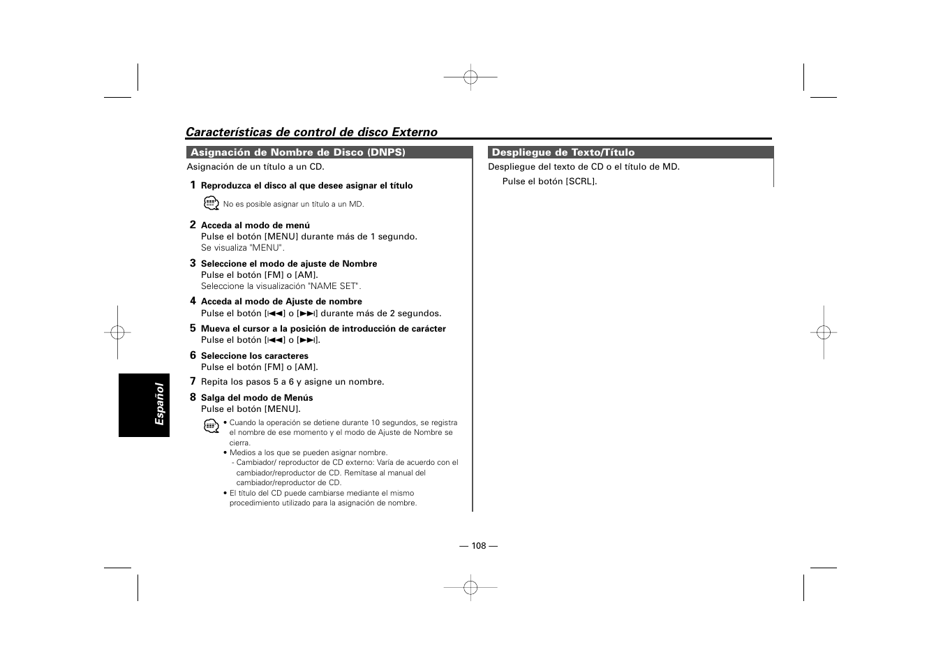 Kenwood RECEIVER KRC-36 User Manual | Page 108 / 122