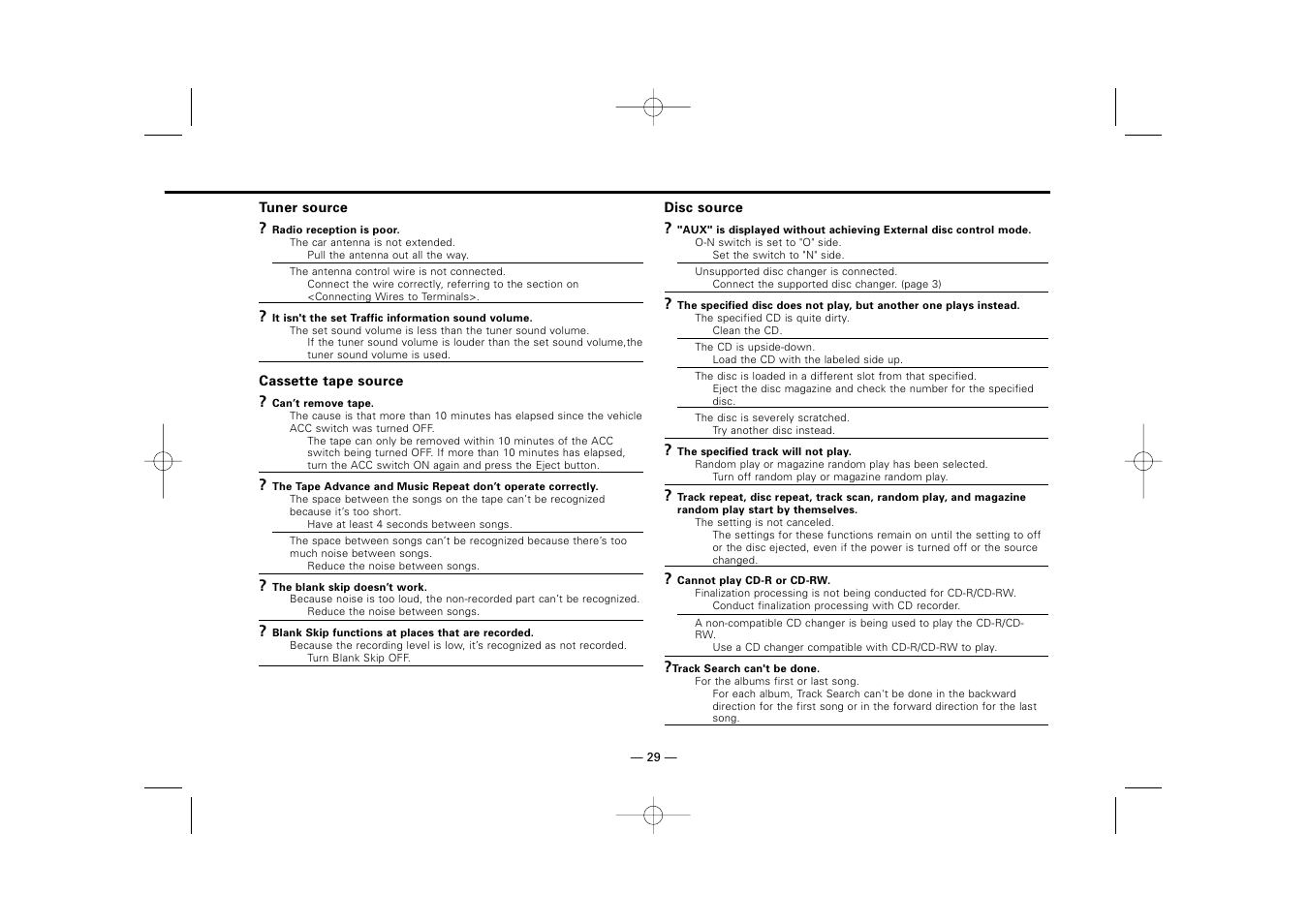 Kenwood RECEIVER KRC-36 User Manual | Page 29 / 122