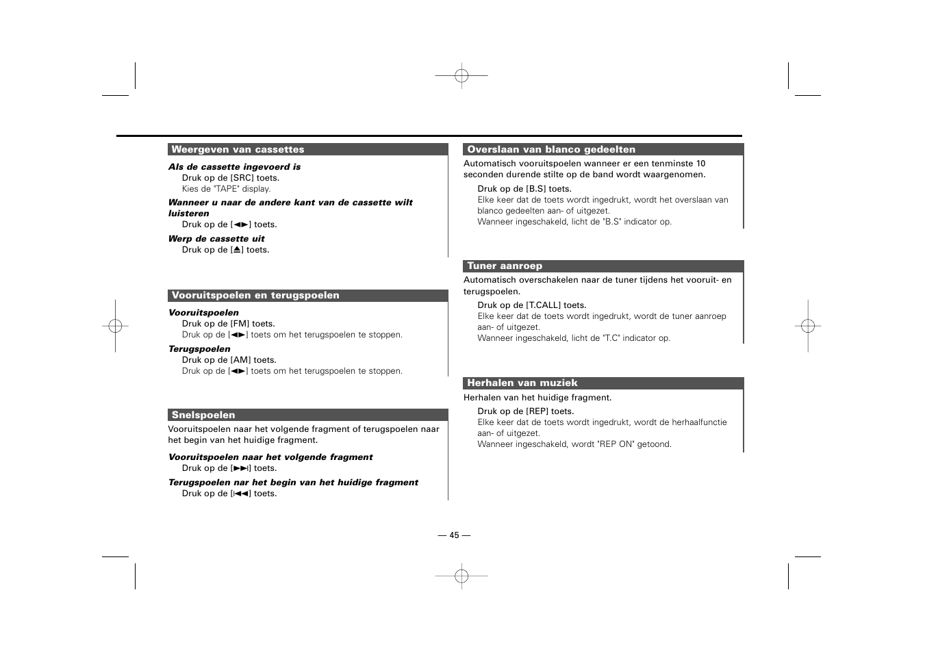 Kenwood RECEIVER KRC-36 User Manual | Page 45 / 122