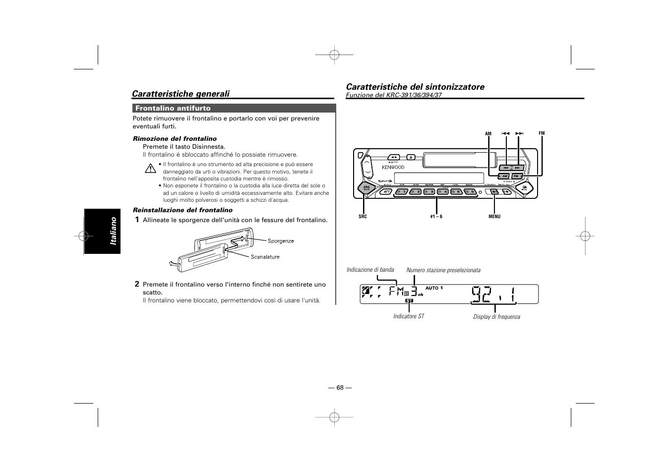 Kenwood RECEIVER KRC-36 User Manual | Page 68 / 122