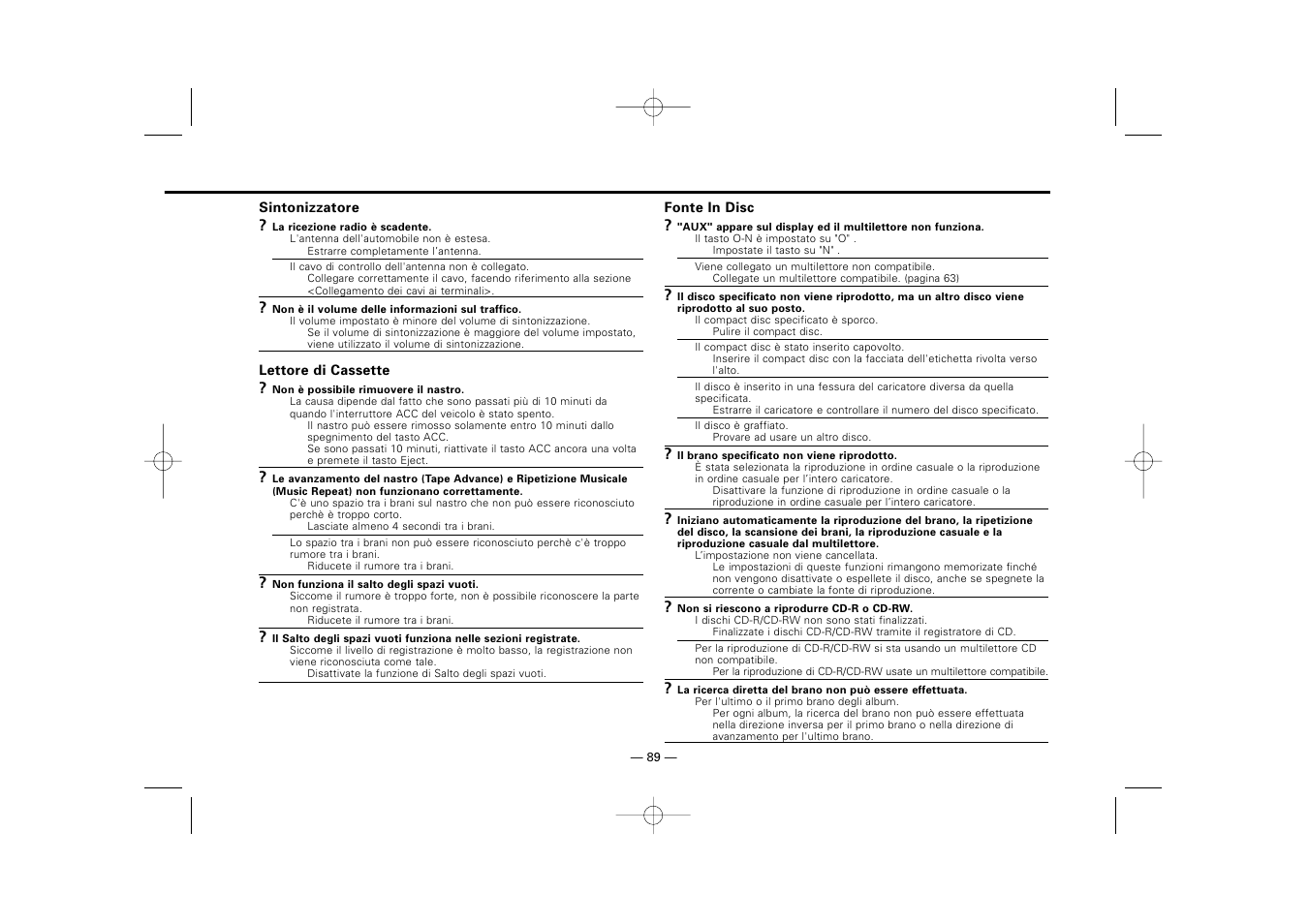 Kenwood RECEIVER KRC-36 User Manual | Page 89 / 122