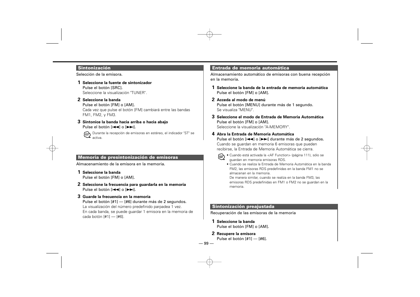 Kenwood RECEIVER KRC-36 User Manual | Page 99 / 122