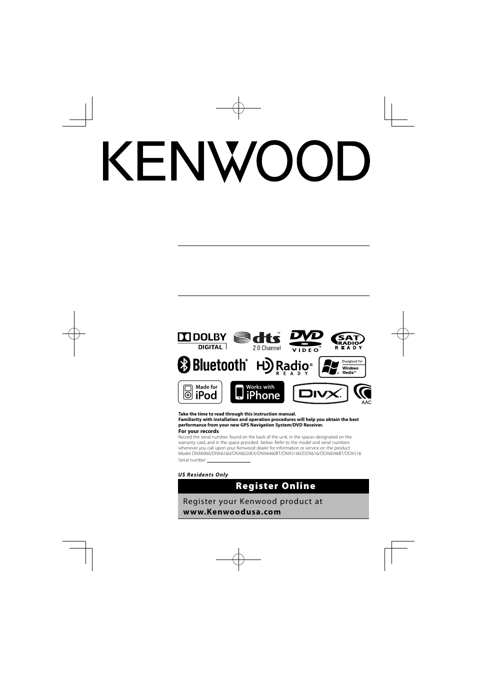 Kenwood DNX SERIES DDX6046BT User Manual | 100 pages