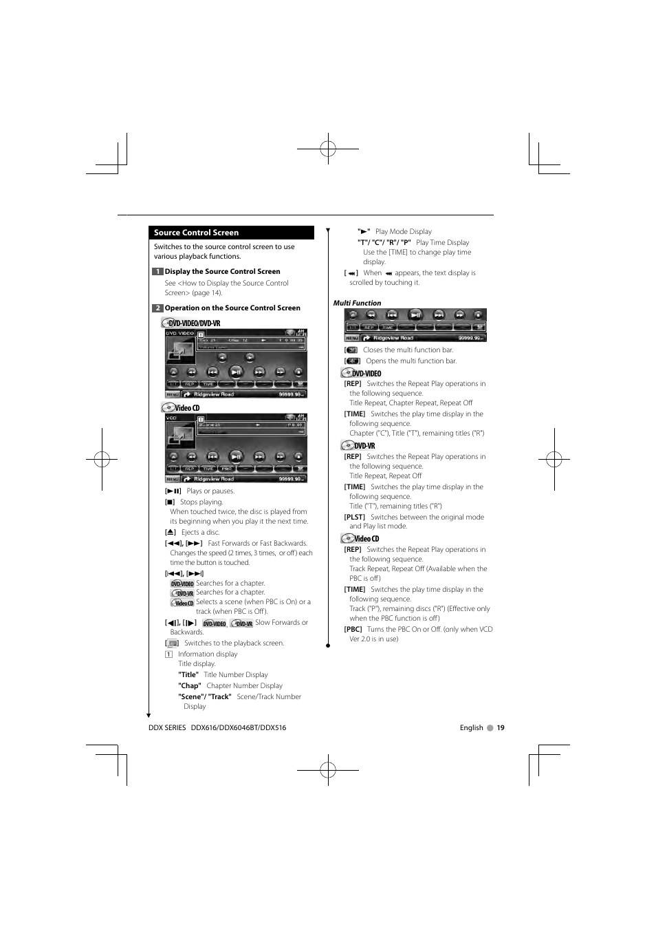 Kenwood DNX SERIES DDX6046BT User Manual | Page 19 / 100