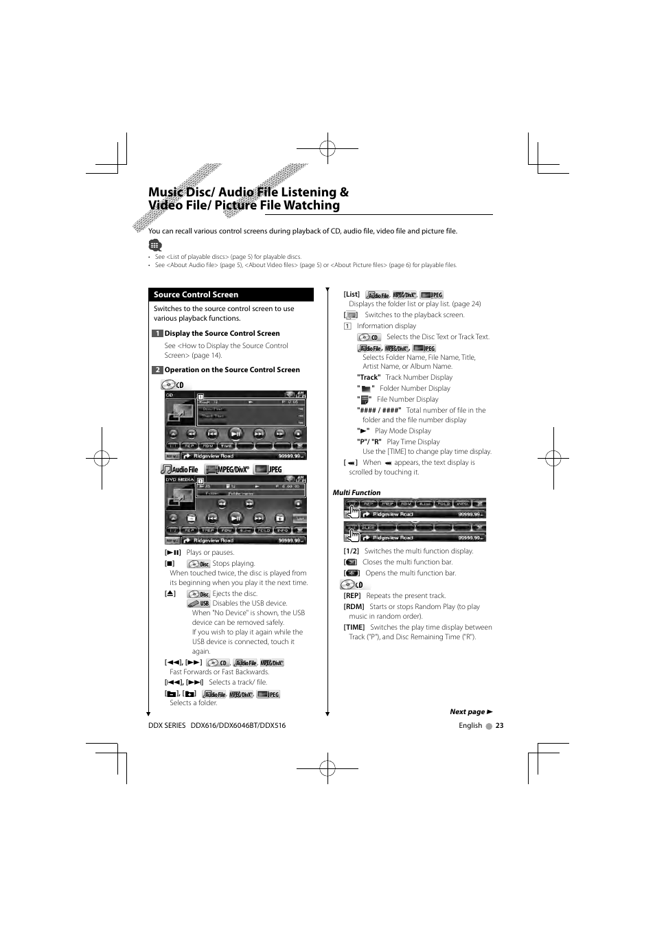 Kenwood DNX SERIES DDX6046BT User Manual | Page 23 / 100