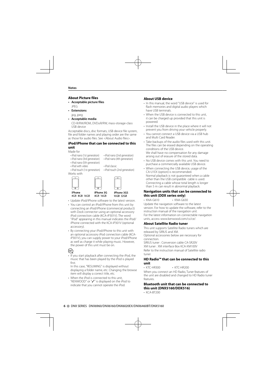 Kenwood DNX SERIES DDX6046BT User Manual | Page 6 / 100