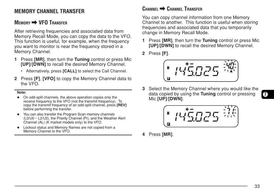 Vfo t | Kenwood TM-271A User Manual | Page 40 / 79