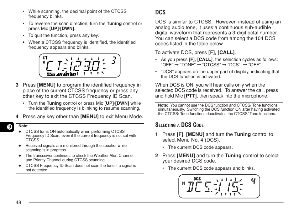 Dcs c | Kenwood TM-271A User Manual | Page 55 / 79