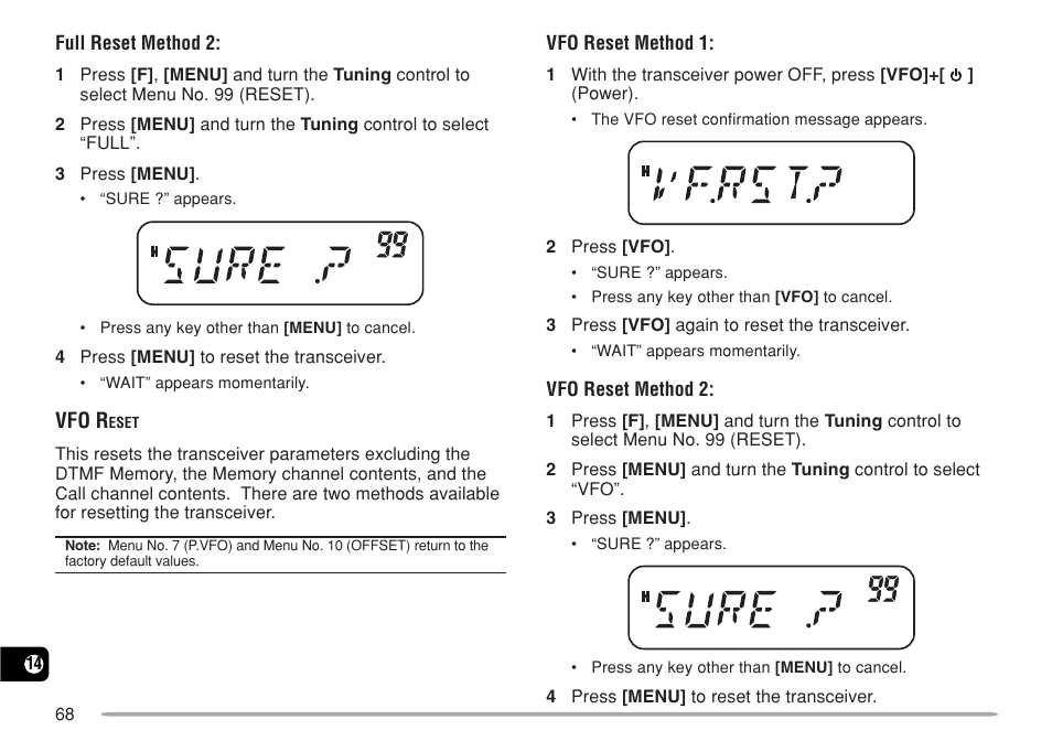 Vfo r | Kenwood TM-271A User Manual | Page 75 / 79