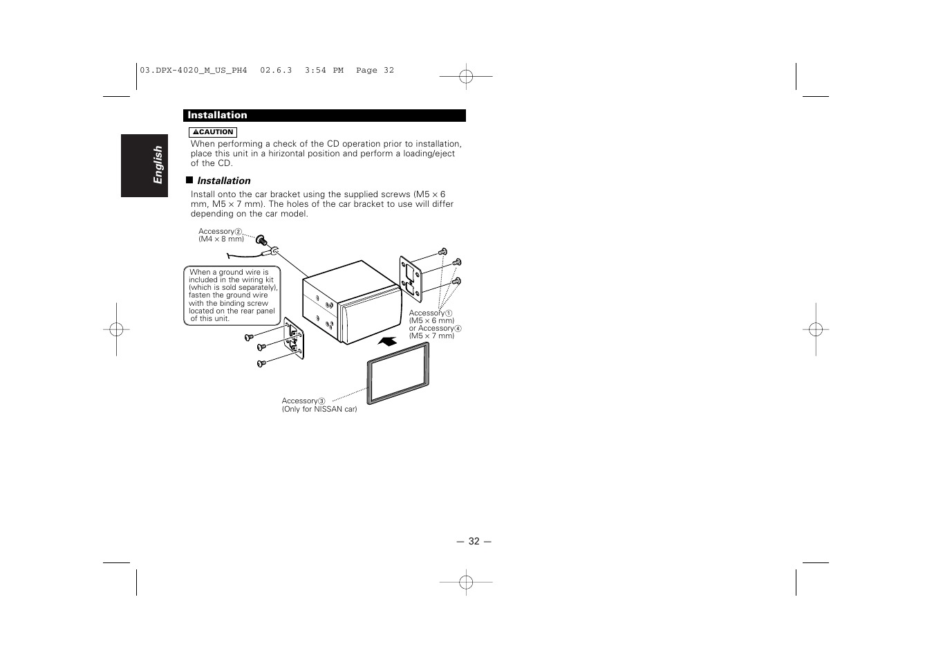 Kenwood DPX-4020PH4 User Manual | Page 32 / 36