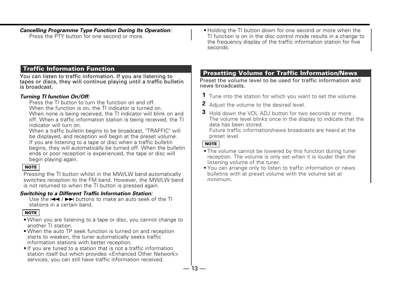 Kenwood KMD-673R User Manual | Page 13 / 36