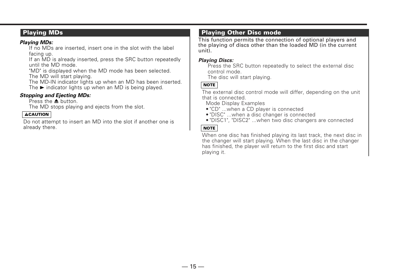 Kenwood KMD-673R User Manual | Page 15 / 36