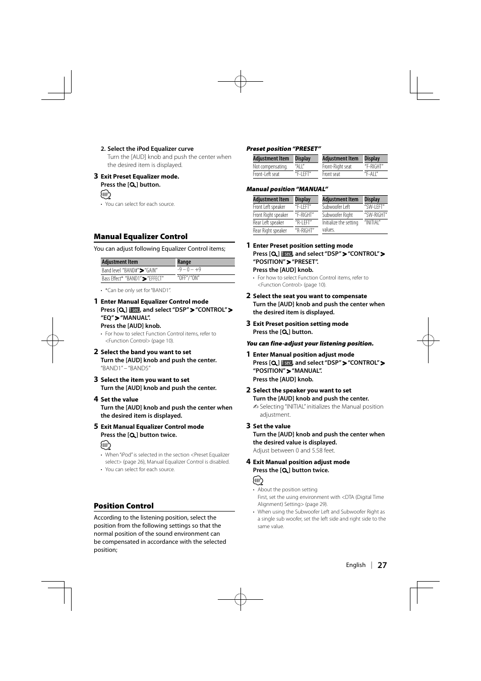Kenwood KDV-MP5042U User Manual | Page 27 / 42